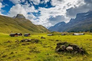 Alpehytter på Engstlenalp i det Berner højland