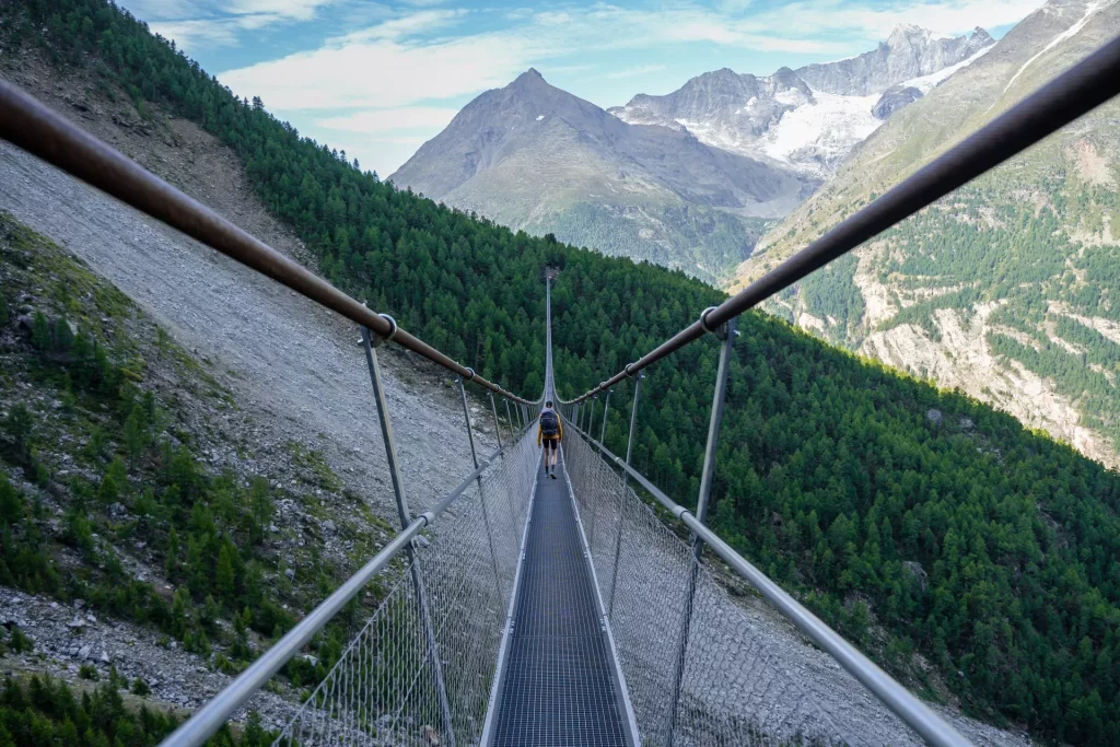 The Charles Kuonen suspension bridge